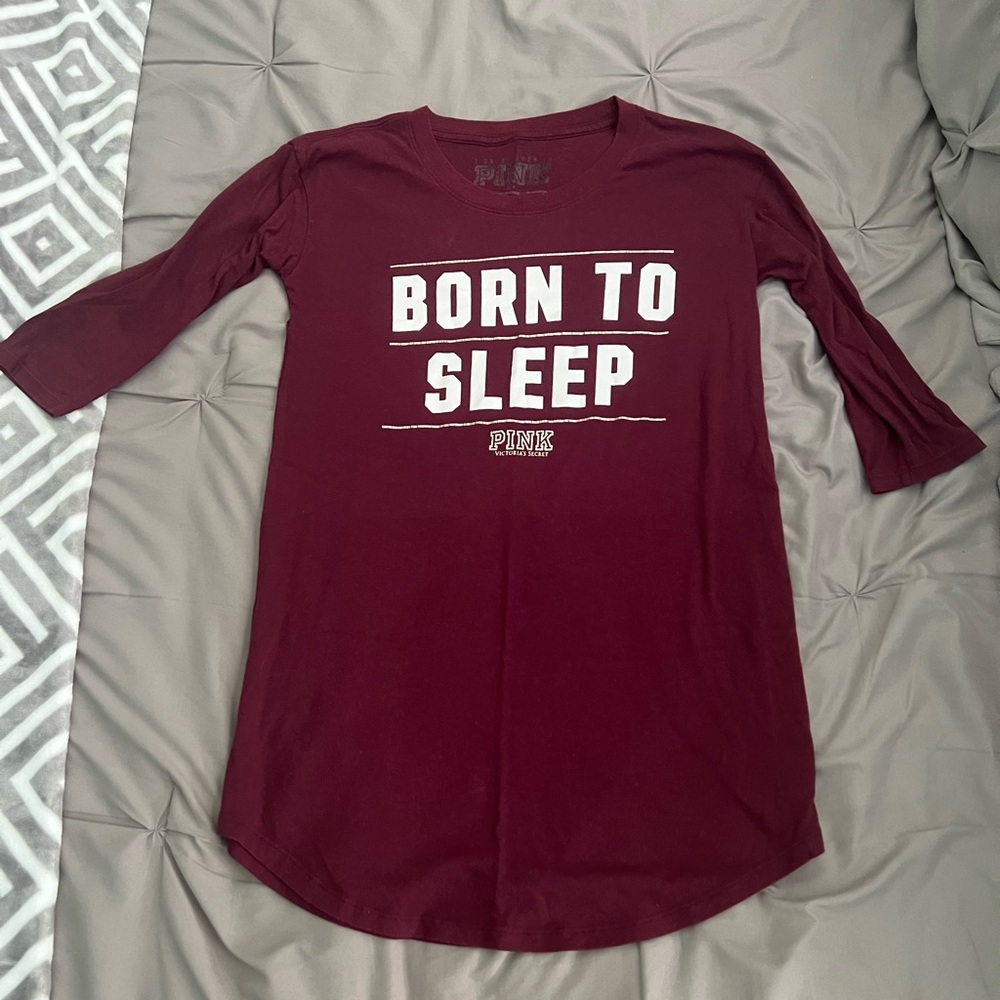 PINK Victoria's Secret Maroon Sleep Shirt